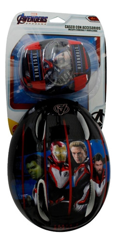 Avengers Combo Casco Y Rodilleras Para Niños