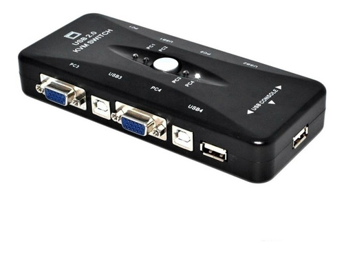 Imagen 1 de 2 de Kvm Switch Vga 4 Puertos 4 Pc Mouse O Teclado A 1 Pantalla