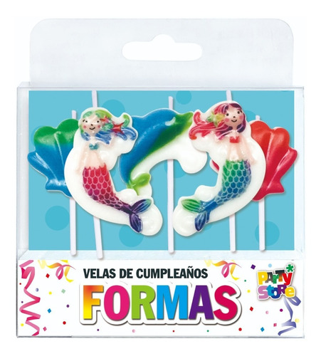 Velas Formas - Set Sirenitas X 5 Piezas