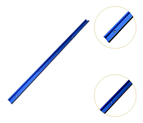 Riel En T Para Carpintería Riel Para 80 Cm X 3 Cm Azul