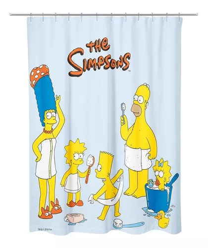 Cortina de baño plástico extra grueso - Simpson family baño