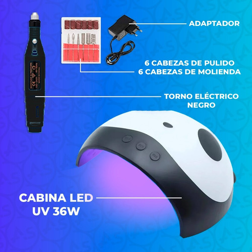 Kit Inicial Manicura X14 Semipermanente Esmalte Cabina Torno