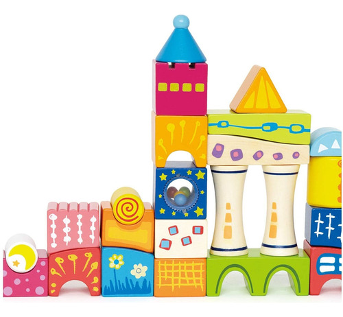 Hape  Fantasia Bloques Castillo Apilamiento Juguete De Made