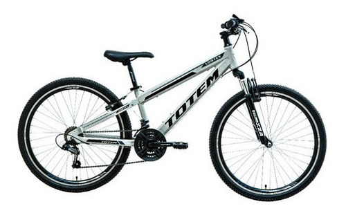 Mountain bike Totem Vortex R26 13.5"XS 24v frenos v-brakes cambios Shimano Tourney y Shimano Tourney TY300 color plateado/negro