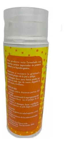 Shampoo Seco Gato 100ml Aroma Vainilla Tm