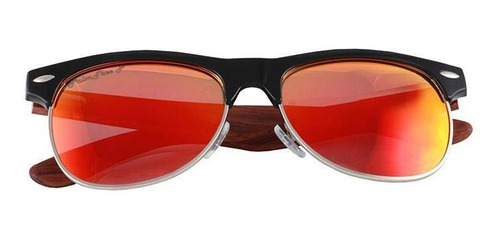 Gafas Con Estuche Moderno, Mxgnt-006, Red, Polarizado+uv400 Lente Rojo