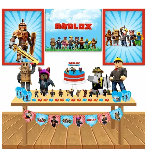 Kit de Personalizados Roblox Menino- 40 Itens