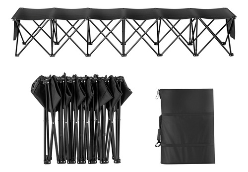 Vevor Banco Plegable Portátil, Lateral Plegable De 6 Plazas