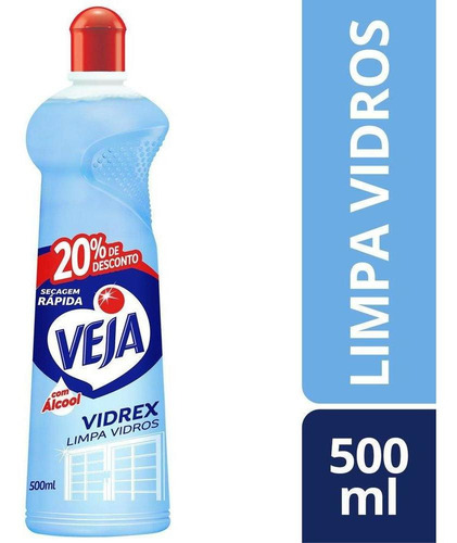 Imagem 1 de 8 de Limpa Vidro Tradicional Veja L500p400ml Com Alcool