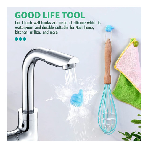 Gancho De Pared De Silicona Para Pulgar, Creativo, Autoadhes