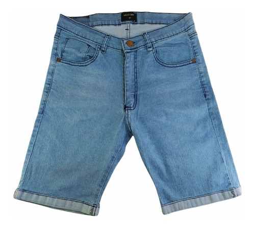 Bermuda De Jeans Chupín Elastizada Hombre