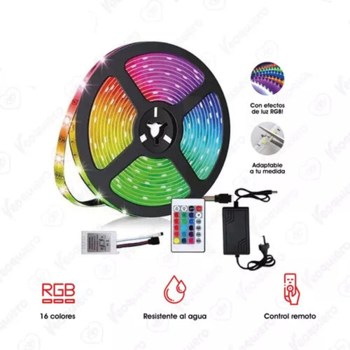 Tiral Led Rgb 5 Mts Oryx Resistente Al Agua Control Rem