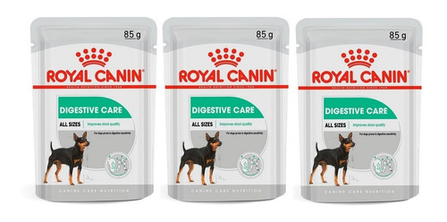 Kit 3 Unidades Royal Canin Sachê Digestive Care 85g