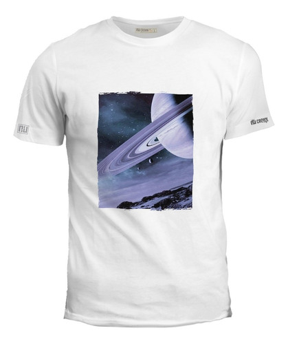Camiseta Estampada Planeta Saturno Espacio Inp Hombre Ink 