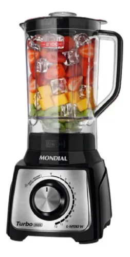 Liquidificador Turbo, Mondial, 1200W - L-1200 BI