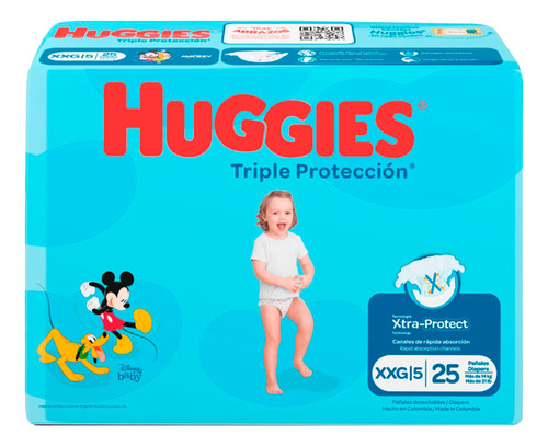 Pañales Huggies Triple Protección Talla Xxg 25unds