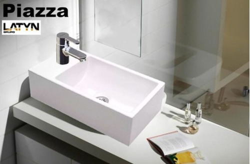 Imagen 2 de 10 de Bacha Apoyo Toillete Rectangular Baño Chica Loza Monocomando