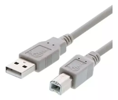 Cable Impresora Usb 2.0 Con Filtro Color Gris 1.8 Mts