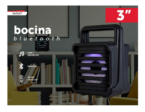 Bocina Portatil Link Bits Compatible Bluetooth 3 Pulgadas