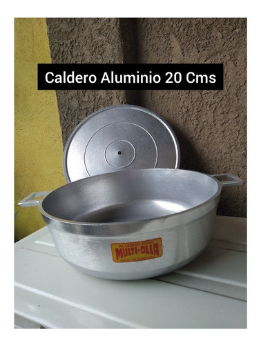 Caldero Aluminio Anodizado 20 Cms Con Tapa