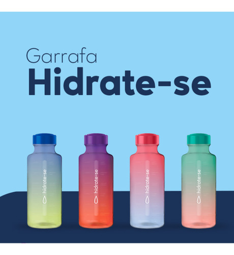 Garrafinha Squeeze Academia Hidrate-se 500ml Volta As Aulas