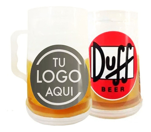 Setx2 Vaso Choppero Cervecero Gel Refrescante Personalizado