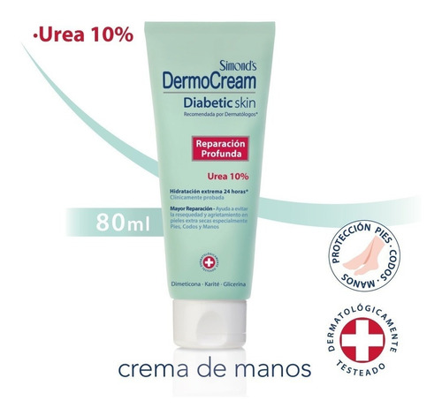 Crema De Manos Dermocream Diabetic Skin Pomo 80ml