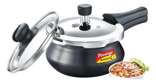 Olla A Presión Prestige Deluxe Duo Plus, 2 Litros, Negra