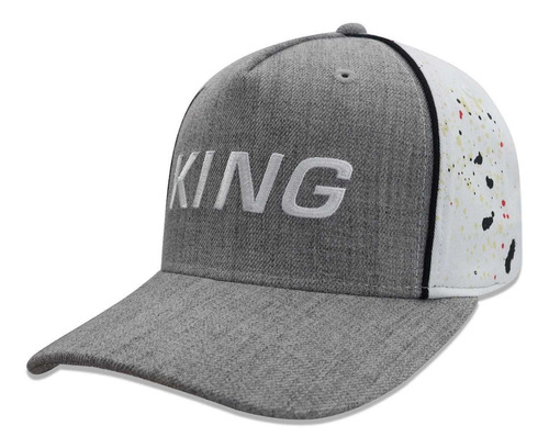 Gorra King London Tennyson Peak Curva Gris Unitalla