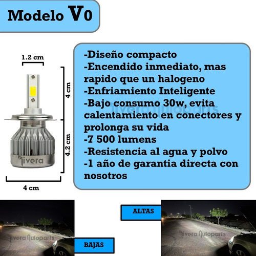 V0 Kit Luces Led Tipo Xenon Hid Niebla H11 Bmw 320i 2003