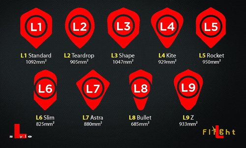Vuelos Lstyle Dart: L6 Pro Slim Shape, Para Punta Blanda Y