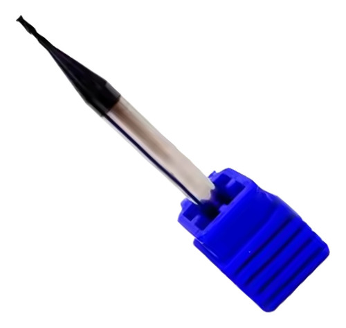 Fresa De Metal Duro Topo Reto 1mm X 50mm Haste De 4mm