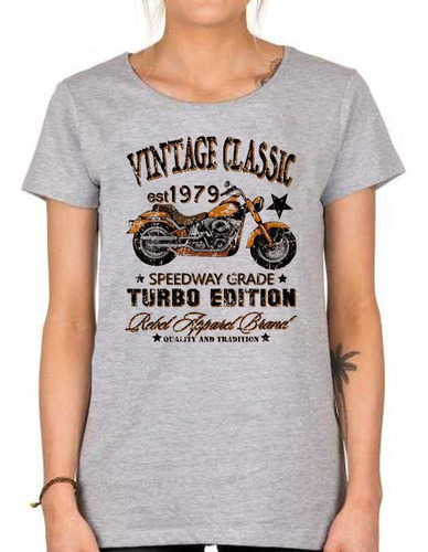 Remera De Mujer Vintage Classic Turbo Edition Road