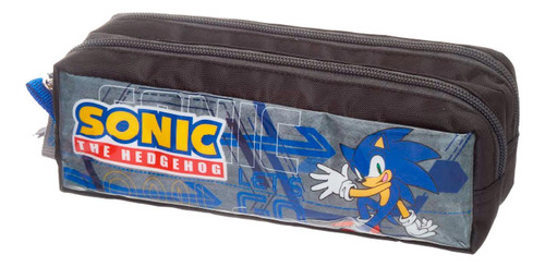 Estojo Sonic Duplo Let's Go Cinza Unstopable - Pacific