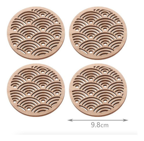 Set De 4 Posavasos Diseño Geometrico Pack 6 Posavasos