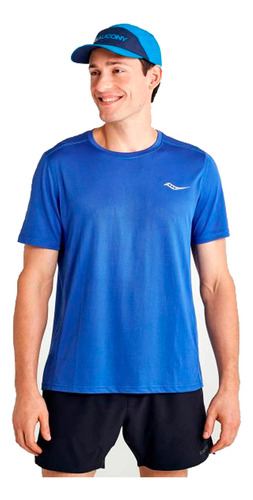 Remera Manga Corta Saucony Stopwatch Training Running Hombre