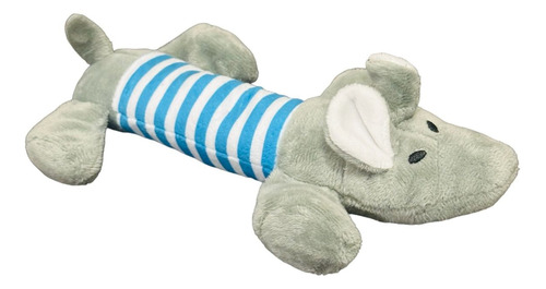 Brinquedo Mordedor Elefante Para Caes Pets  Pelucia Apito 