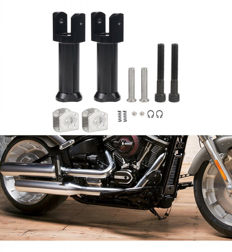 Passenger Footpeg Support Kit Replace Spare Parts, Black