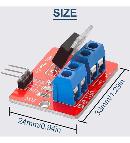 Daokai 10pcs Módulo Del Controlador Mosfet Tube Efecto De 5v