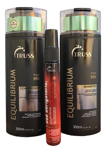 Truss Equilibriums Shampoo Cond 300ml + Summer Miracle 30ml