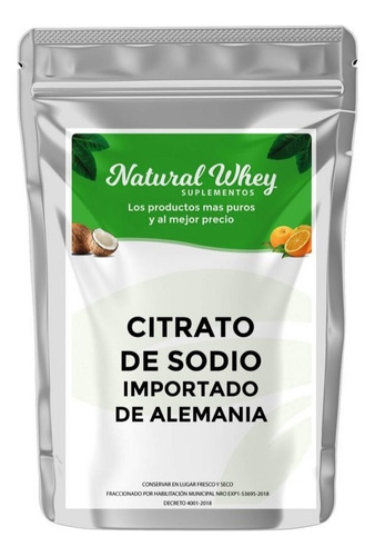 Citrato De Sodio Usp 500 Gramos Sabor Característico