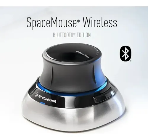 Mouse 3d Sem Fio 3dconnexion Spacemouse Wireless Bluetooth Preto