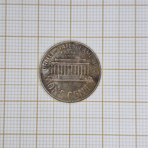 Moeda Estados Unidos 1 Cent 1965 Bronze Lincoln Memorial