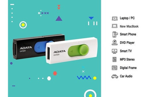 Imagen 4 de 7 de Pendrive 64gb 3.2 Gen 1 Adata Uv320 Pc Tv Tablet Wh