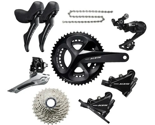 Grupo Ruta Shimano 105 Di2 R7100 Disc 12v