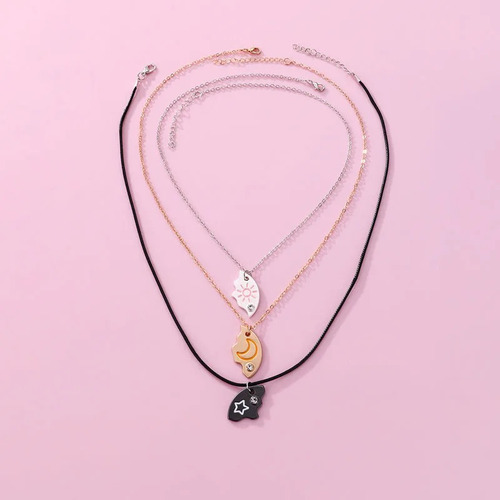 Para 1 3 Collares Sol Luna Estrella Mejores Amigos Hijos