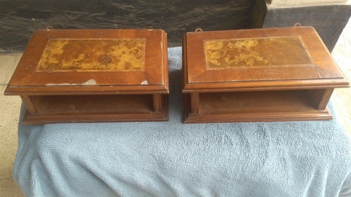 Antigua Repisa De Colgar De Estilo Enchapadas Nogàl(2) (Usado)