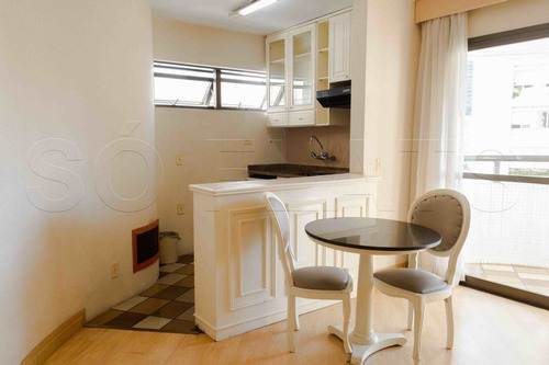 Imagem 5 de 15 de Flat P/ Locação Nos Jardins ? Paulista Wall Street Mobiliado Com 1x Dormitório 48m² E Serviços. - Sf23977
