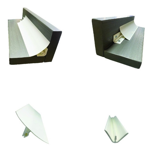 Imagen 6 de 7 de Moldura Zoclo Curva Sanitaria En 2 Partes (2 Pzas 1.5 Mts)
