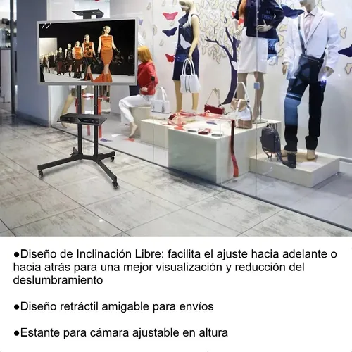Soporte Tv Móvil Ruedas, 32'' A 70'' / 50kg, Techgo Spr-6402